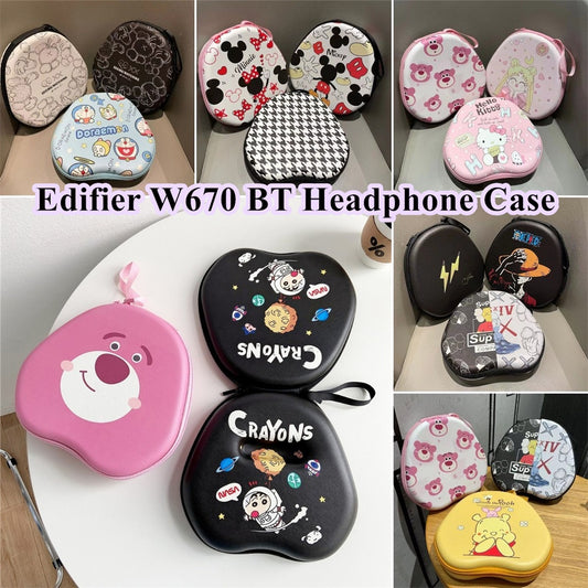 For Edifier W670 BT Headphone Case Cartoon Creative Patterns Headset Earpads Storage Bag Casing Box