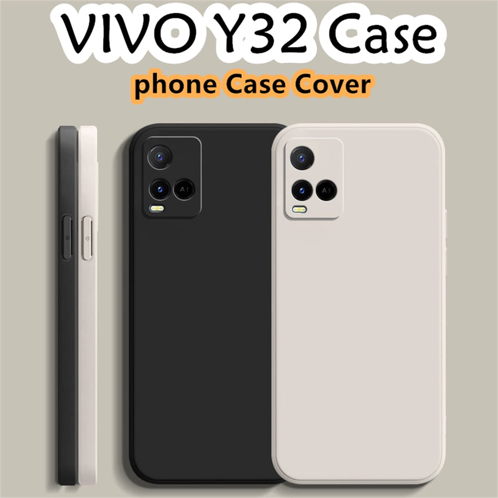 For VIVO Y32 Cover Drop and wear resistant Silicone Full Case Classic Simple Solid Color Phone Case Cover