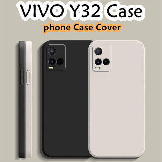 For VIVO Y32 Cover Drop and wear resistant Silicone Full Case Classic Simple Solid Color Phone Case Cover