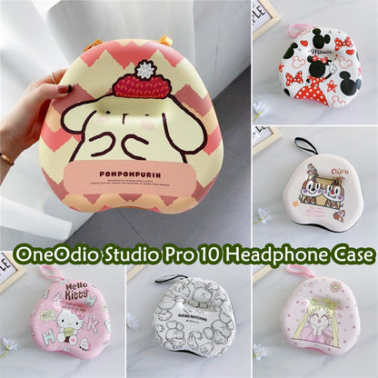For OneOdio Studio Pro 10 Headphone Case Cartoon Creative Patterns Headset Earpads Storage Bag Casing Box