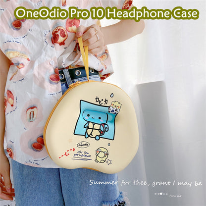 For OneOdio Pro 10 Headphone Case Cartoon Creative Patterns Headset Earpads Storage Bag Casing Box