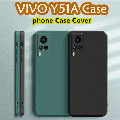 For VIVO Y51A Cover Drop and wear resistant Silicone Full Case Classic Simple Solid Color Phone Case Cover