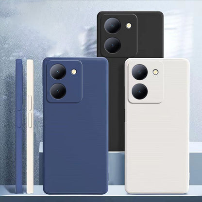 For VIVO Y36 4G Cover Drop and wear resistant Silicone Full Case Classic Simple Solid Color Phone Case Cover