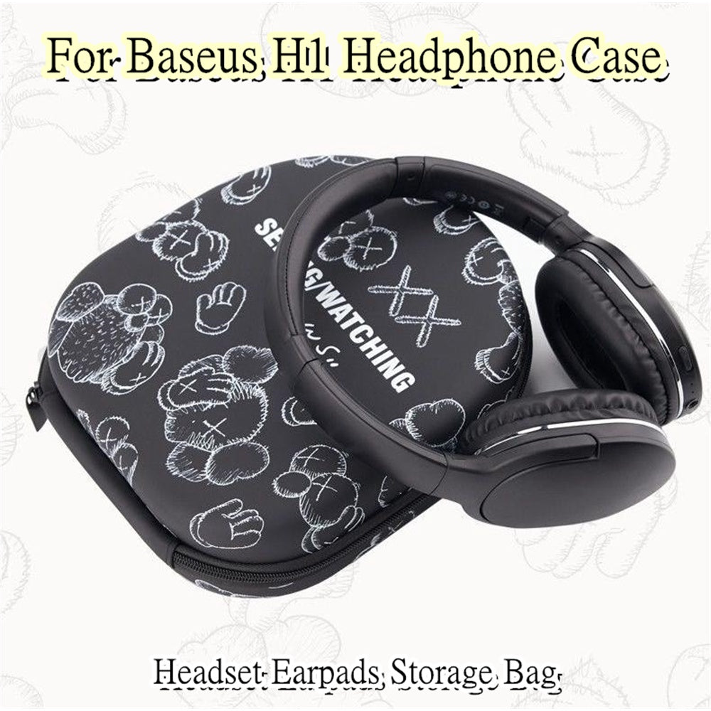 For Baseus H1 Headphone Case Cartoon Creative Patterns Headset Earpads Storage Bag Casing Box