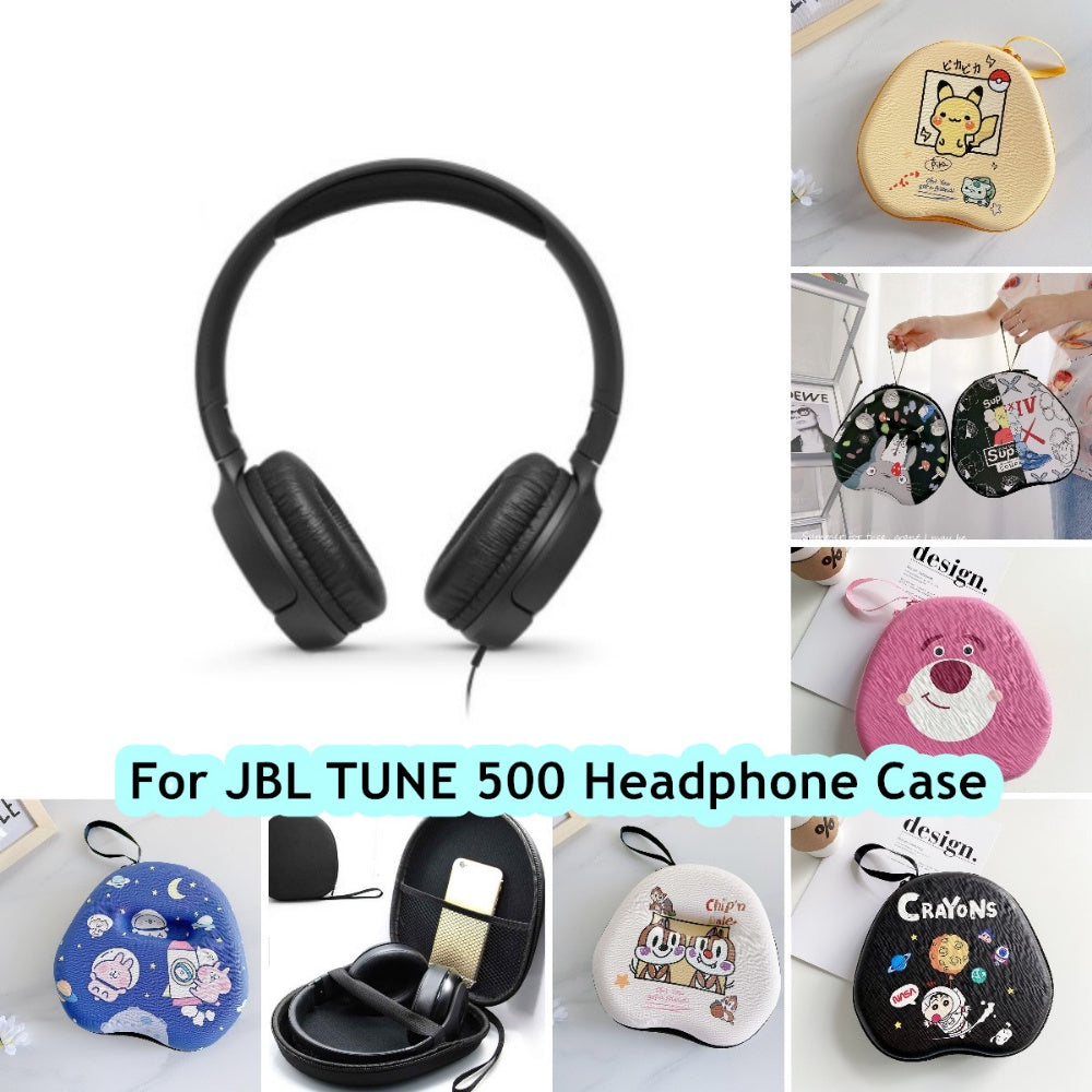 For JBL TUNE 500 Headphone Case Cartoon Creative Patterns Headset Earpads Storage Bag Casing Box