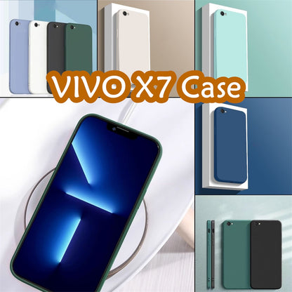 For VIVO X7 Cover Drop and wear resistant Silicone Full Case Classic Simple Solid Color Phone Case Cover