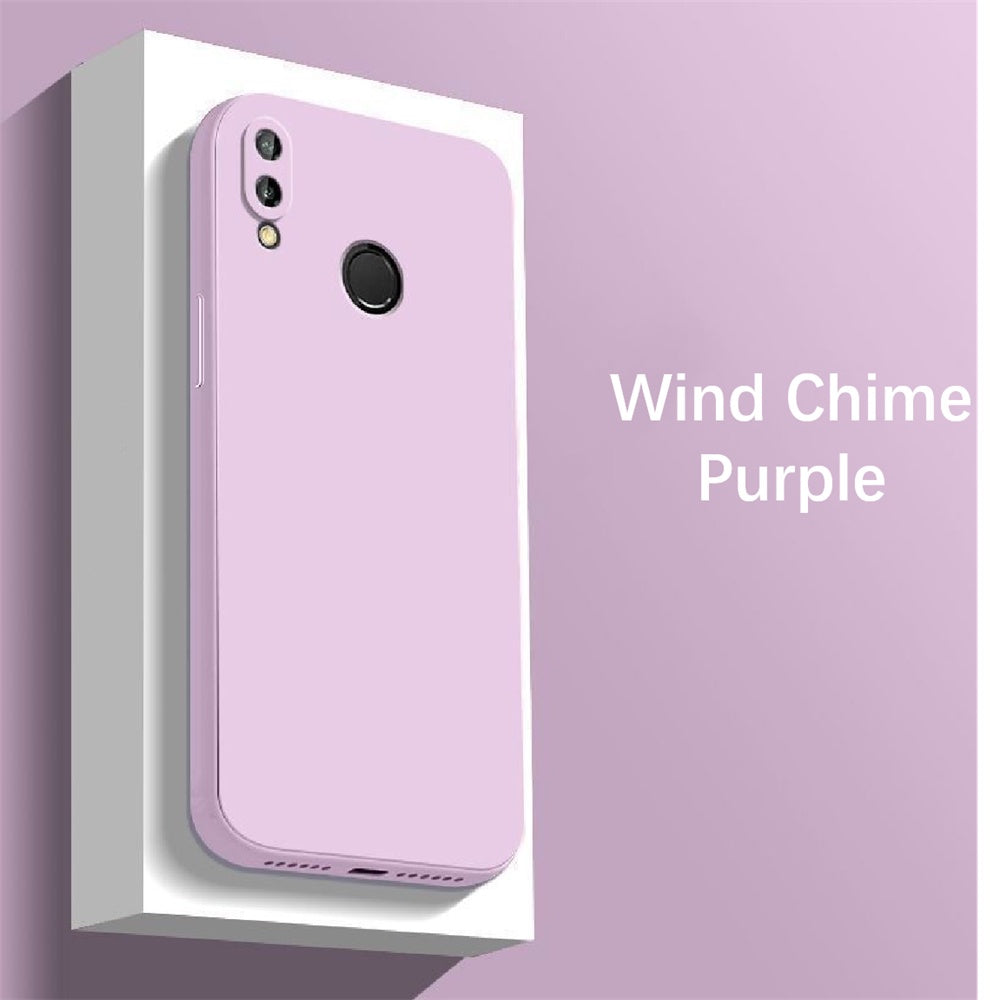 For Honor 8X Cover Drop and wear resistant Silicone Full Case Classic Simple Solid Color Phone Case Cover