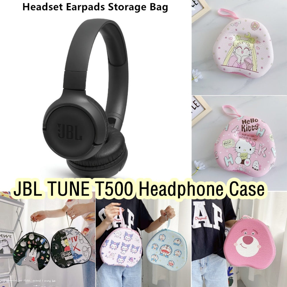 For JBL TUNE T500 Headphone Case Cartoon Creative Patterns Headset Earpads Storage Bag Casing Box