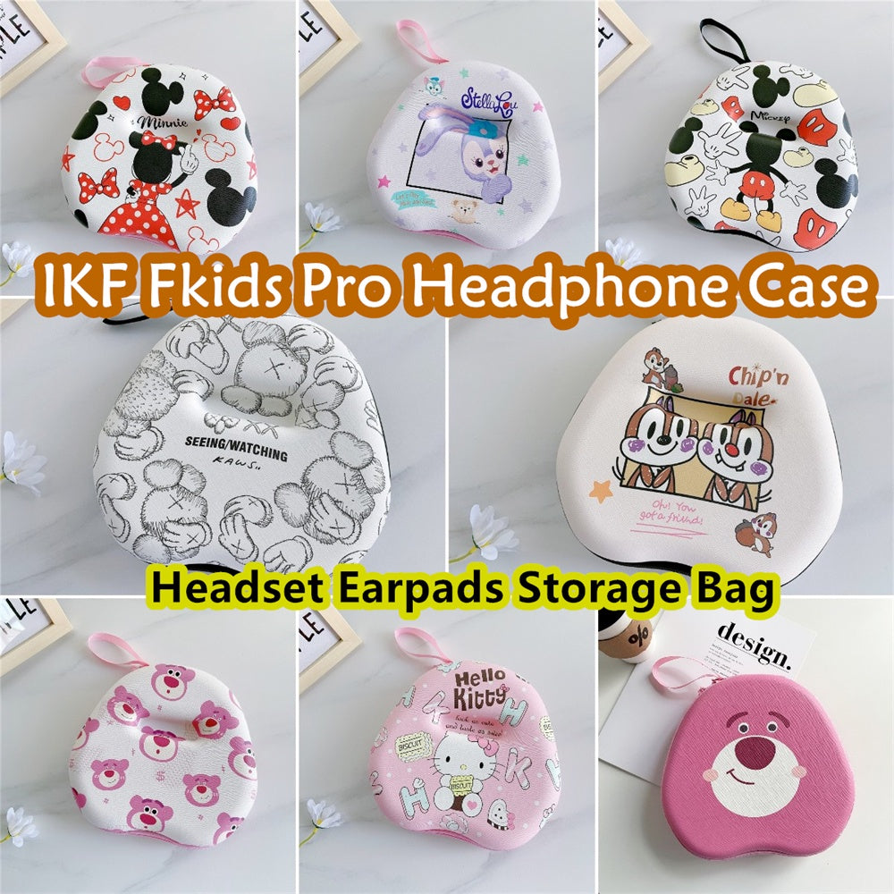 For IKF Fkids Pro Headphone Case Cartoon Creative Patterns Headset Earpads Storage Bag Casing Box