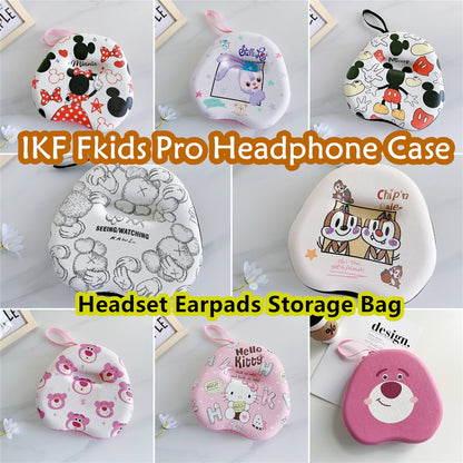 For IKF Fkids Pro Headphone Case Cartoon Creative Patterns Headset Earpads Storage Bag Casing Box