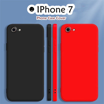 For IPhone 7 Cover Drop and wear resistant Silicone Full Case Classic Simple Solid Color Phone Case Cover