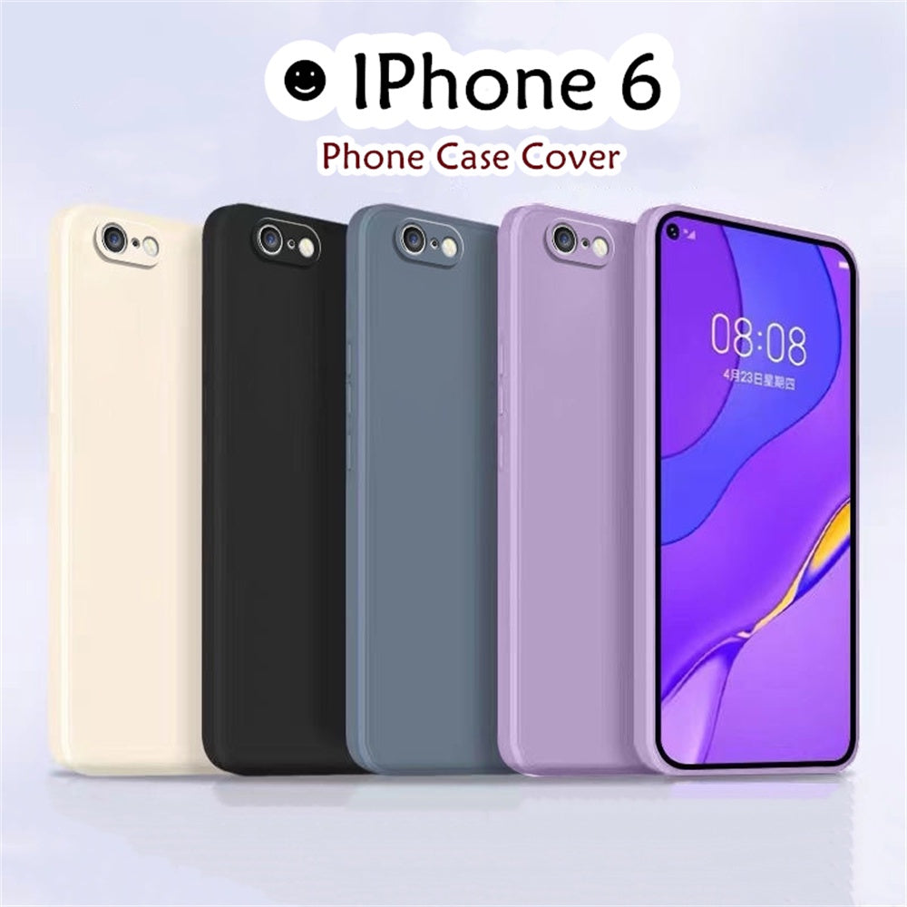 For IPhone 6 Cover Drop and wear resistant Silicone Full Case Classic Simple Solid Color Phone Case Cover