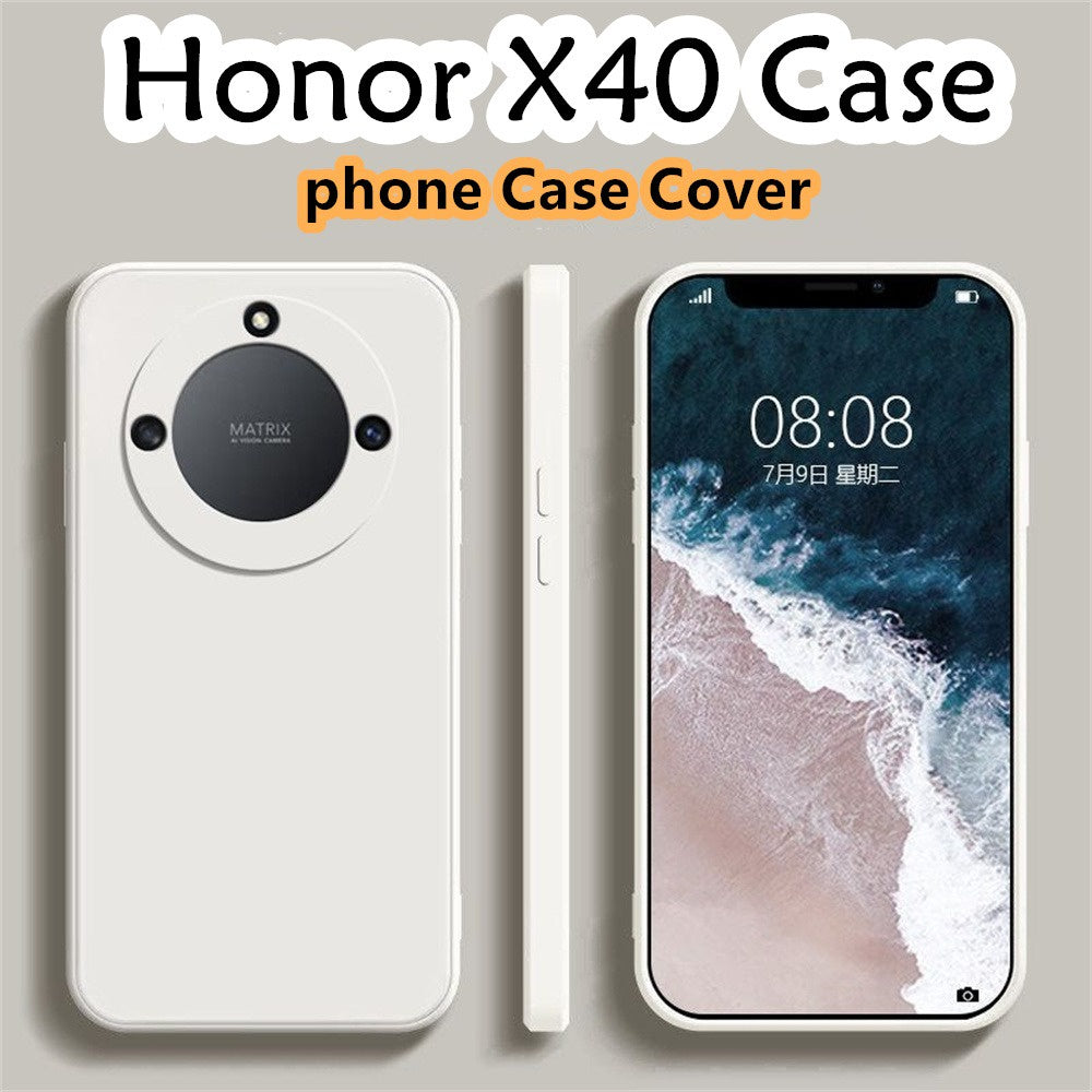 For Honor X40 Cover Drop and wear resistant Silicone Full Case Classic Simple Solid Color Phone Case Cover