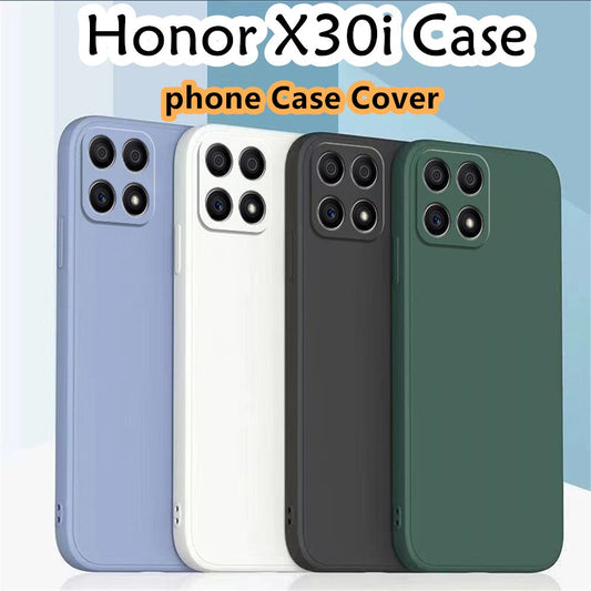 For Honor X30i Cover Drop and wear resistant Silicone Full Case Classic Simple Solid Color Phone Case Cover