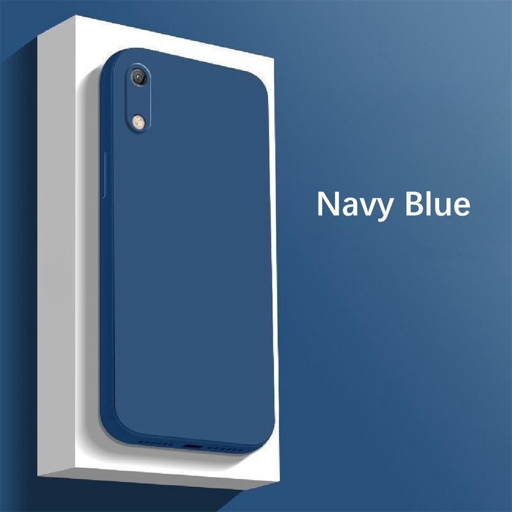 For Huawei Y6 Pro 2019 Cover Drop and wear resistant Silicone Full Case Classic Simple Solid Color Phone Case Cover