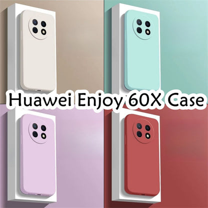 For Huawei Enjoy 60X Cover Drop and wear resistant Silicone Full Case Classic Simple Solid Color Phone Case Cover