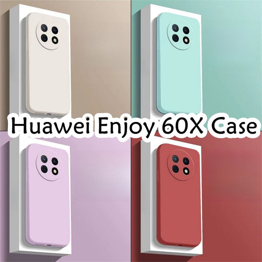 For Huawei Enjoy 60X Cover Drop and wear resistant Silicone Full Case Classic Simple Solid Color Phone Case Cover