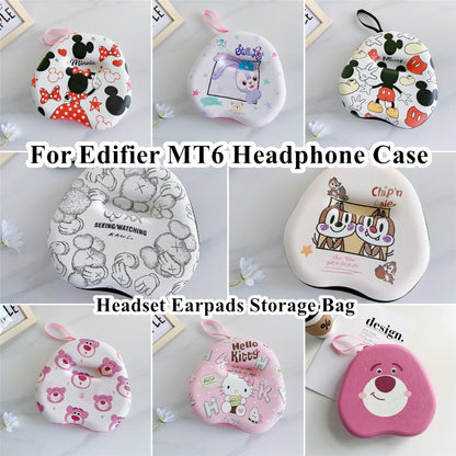 For Edifier MT6 Headphone Case Cartoon Creative Patterns Headset Earpads Storage Bag Casing Box