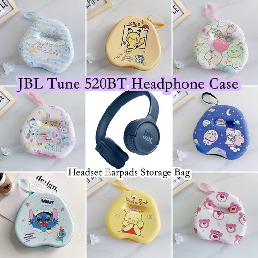 For JBL TUNE 520BT Headphone Case Cartoon Creative Patterns Headset Earpads Storage Bag Casing Box