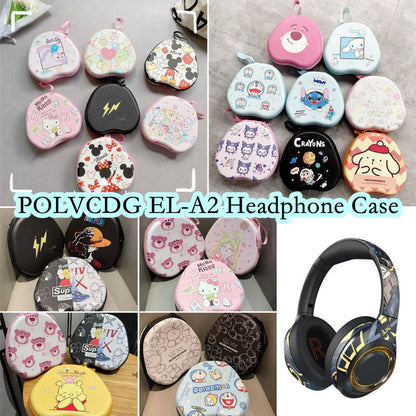 For POLVCDG EL-A2 Headphone Case Cartoon Creative Patterns Headset Earpads Storage Bag Casing Box