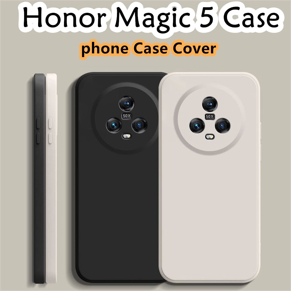 For Honor Magic 5 Cover Drop and wear resistant Silicone Full Case Classic Simple Solid Color Phone Case Cover