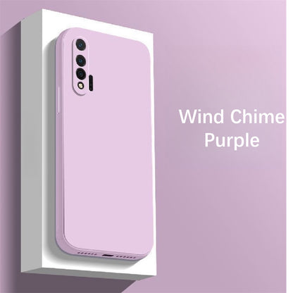 For Huawei Nova 6 5G Cover Drop and wear resistant Silicone Full Case Classic Simple Solid Color Phone Case Cover