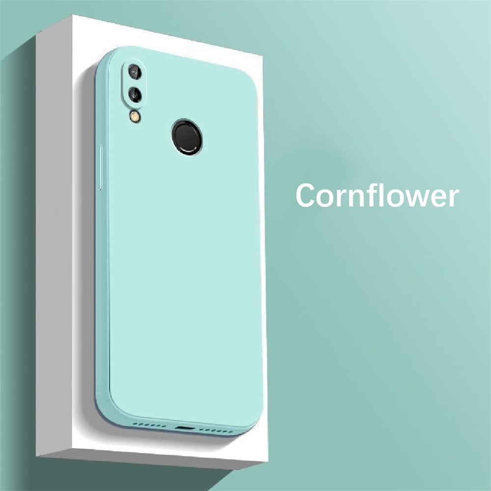 For Honor 8X Cover Drop and wear resistant Silicone Full Case Classic Simple Solid Color Phone Case Cover