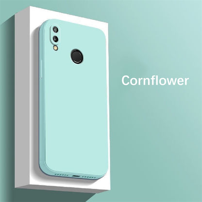 For Honor 8X Cover Drop and wear resistant Silicone Full Case Classic Simple Solid Color Phone Case Cover