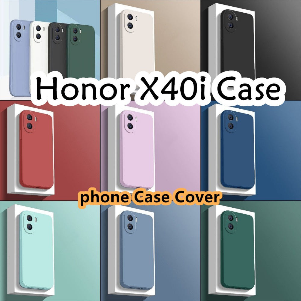 For Honor X40i Cover Drop and wear resistant Silicone Full Case Classic Simple Solid Color Phone Case Cover