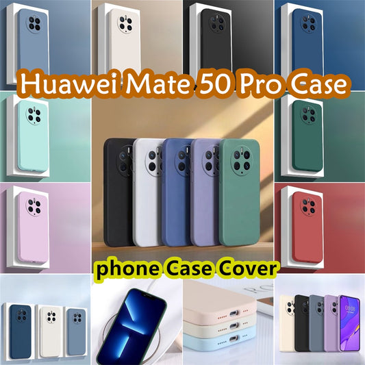 For Huawei Mate 50 Pro Cover Drop and wear resistant Silicone Full Case Classic Simple Solid Color Phone Case Cover
