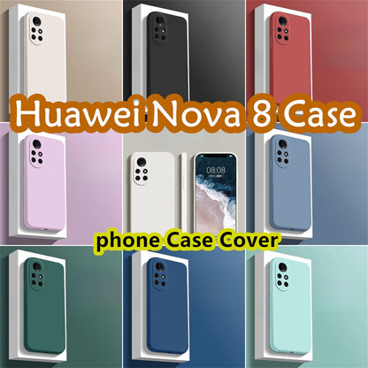For Huawei Nova 8 Cover Drop and wear resistant Silicone Full Case Classic Simple Solid Color Phone Case Cover
