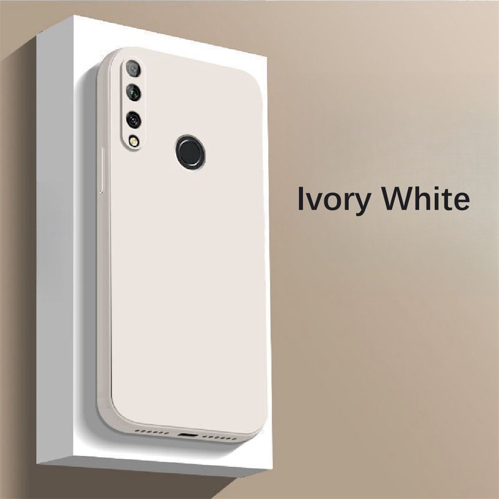 For Huawei Y6P Cover Drop and wear resistant Silicone Full Case Classic Simple Solid Color Phone Case Cover