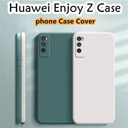 For Huawei Enjoy Z Cover Drop and wear resistant Silicone Full Case Classic Simple Solid Color Phone Case Cover