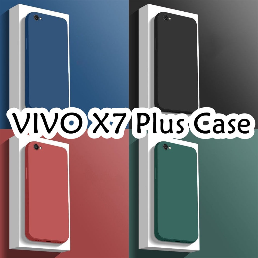 For VIVO X7 Plus Cover Drop and wear resistant Silicone Full Case Classic Simple Solid Color Phone Case Cover