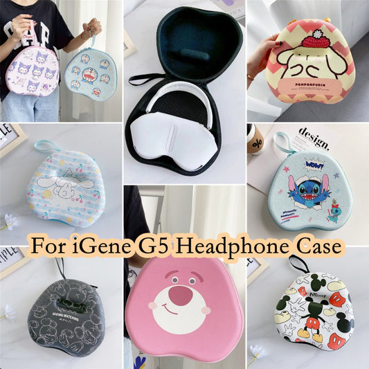 For iGene G5 Headphone Case Cartoon Creative Patterns Headset Earpads Storage Bag Casing Box
