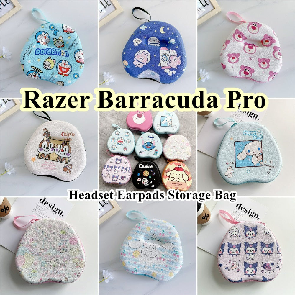 For Razer Barracuda Pro Headphone Case Cartoon Creative Patterns Headset Earpads Storage Bag Casing Box
