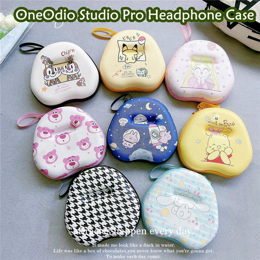 For OneOdio Studio Pro Headphone Case Cartoon Creative Patterns Headset Earpads Storage Bag Casing Box