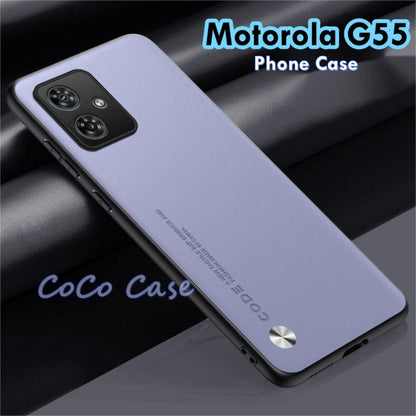 For Motorola G55 Cover Silicone Professional Full Case Classic Simple Solid Color Phone Case Cover sweatproof