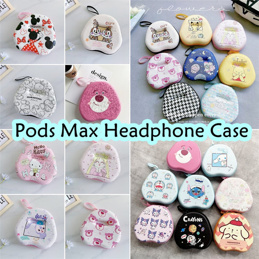 For Pods Max Headphone Case Cartoon Creative Patterns Headset Earpads Storage Bag Casing Box