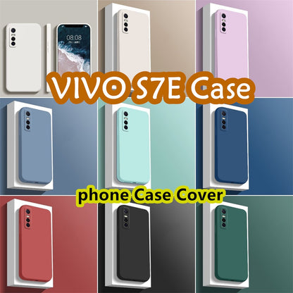 For VIVO S7E Cover Drop and wear resistant Silicone Full Case Classic Simple Solid Color Phone Case Cover