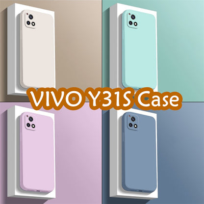 For VIVO Y31S Cover Drop and wear resistant Silicone Full Case Classic Simple Solid Color Phone Case Cover