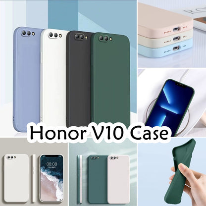 For Honor V10 Cover Drop and wear resistant Silicone Full Case Classic Simple Solid Color Phone Case Cover