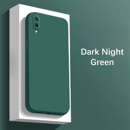 For Huawei Y7 Pro 2019 Cover Drop and wear resistant Silicone Full Case Classic Simple Solid Color Phone Case Cover