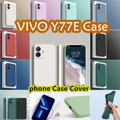 For VIVO Y77E Cover Drop and wear resistant Silicone Full Case Classic Simple Solid Color Phone Case Cover