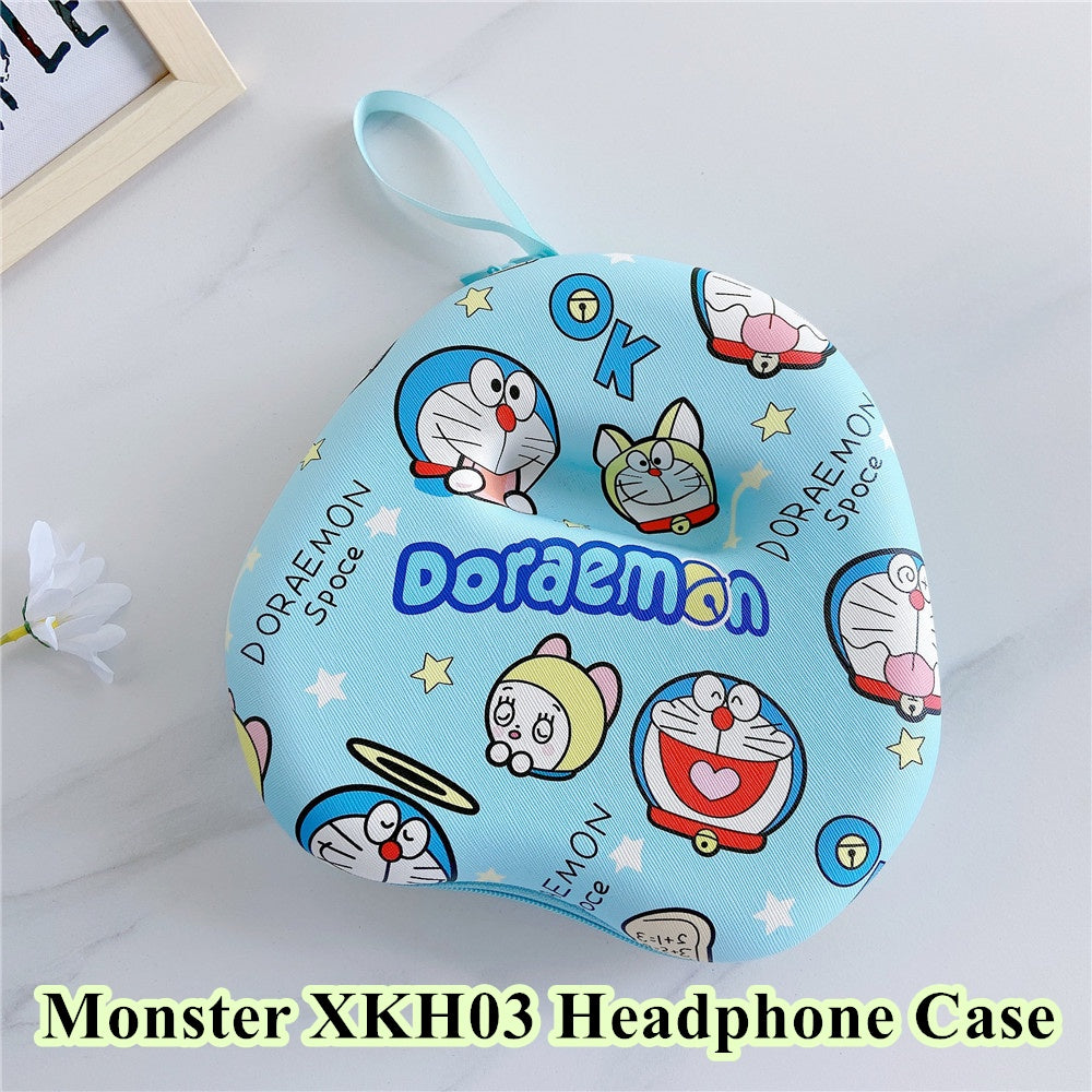 For Monster XKH03 Headphone Case Cartoon Creative Patterns Headset Earpads Storage Bag Casing Box