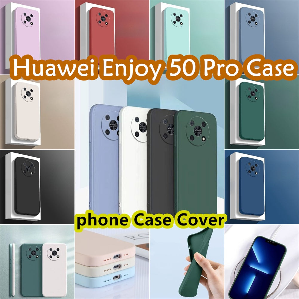 For Huawei Enjoy 50 Pro Cover Drop and wear resistant Silicone Full Case Classic Simple Solid Color Phone Case Cover