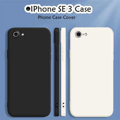 For IPhone SE 3 Cover Drop and wear resistant Silicone Full Case Classic Simple Solid Color Phone Case Cover