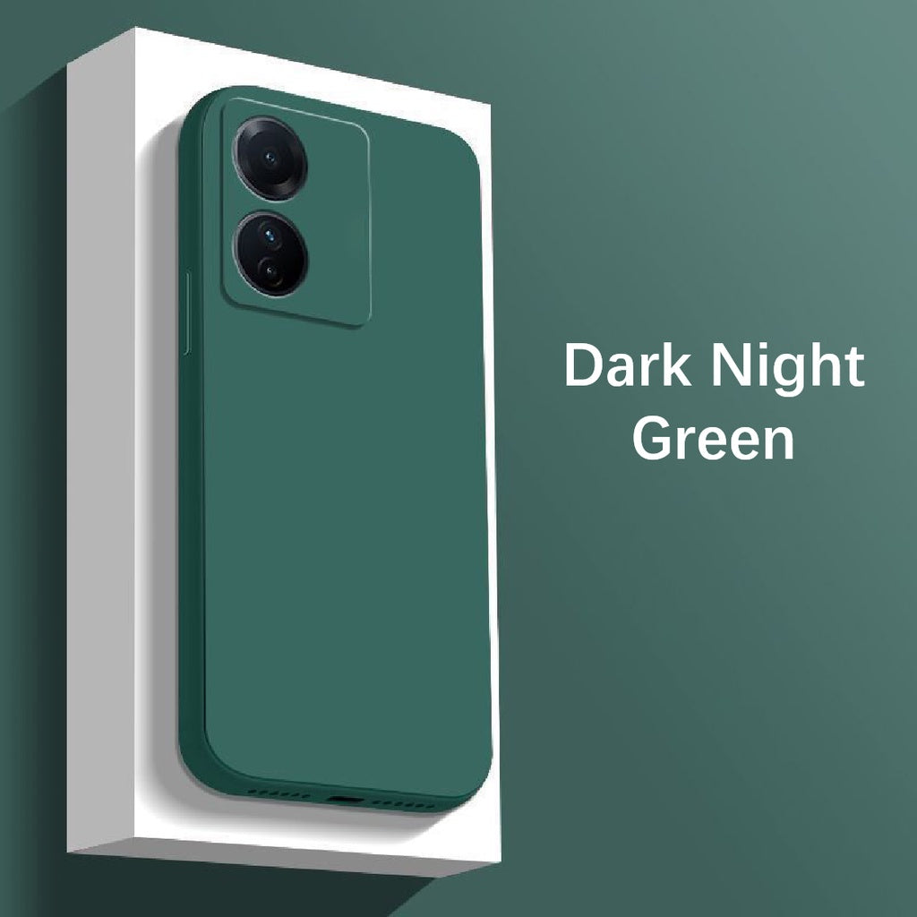 For VIVO Y02S Cover Drop and wear resistant Silicone Full Case Classic Simple Solid Color Phone Case Cover