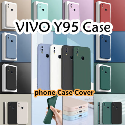For VIVO Y95 Cover Drop and wear resistant Silicone Full Case Classic Simple Solid Color Phone Case Cover