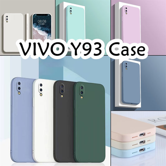 For VIVO Y93 Cover Drop and wear resistant Silicone Full Case Classic Simple Solid Color Phone Case Cover